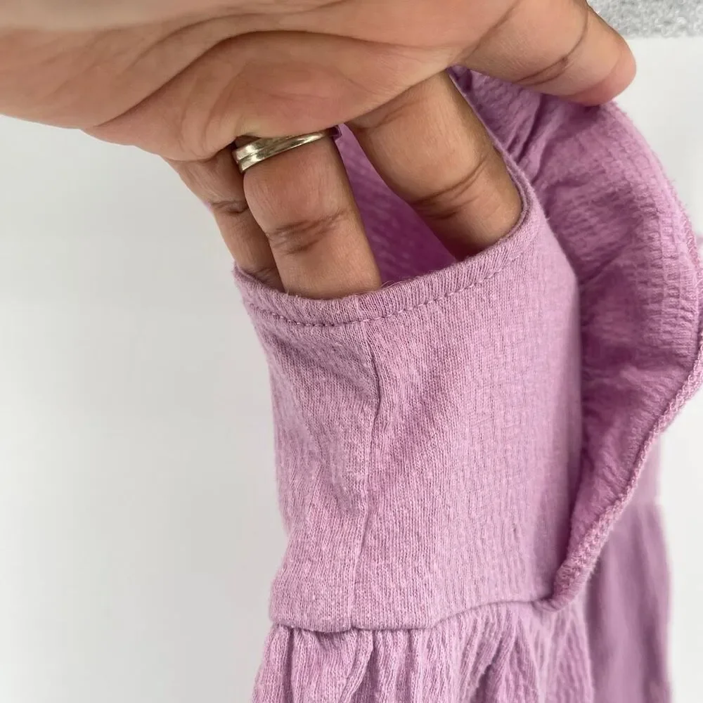Baby Girl Lavender Gauze Ruffle Romper Jumpsuit 12M Carter’s One Piece